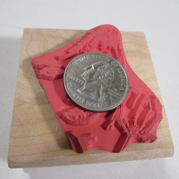 "That Look" Woman & Tulip Flower Rubber Stamp Wood Block Stampabilities - Picture 5 of 8